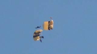 Golden Knights Chicago Air Show - Loses Parachute - On Collision Course - Formation - US Army