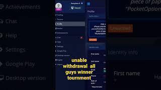 pocket option tournaments fake scam broker unable withdrawal #shorts #shortyoutube #shortvideo