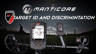 Minelab Manticore Target ID and Discrimination Tutorial