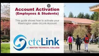 How to Activate Your ctclink Account at Renton Technical College