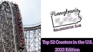 Top 52 Coasters in the U.S. 2023 Edition