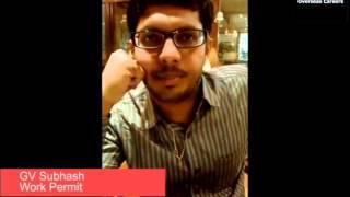 Y-Axis Client Reviews | GV Subhash | Work Permit