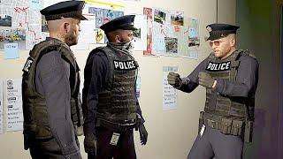 GTA 5 - BADCop Michael, Franklin and Trevor Robbing Biggest Bank with Swat!(Police vs Swat Rampage)