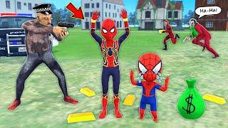 team spider man vs bad guy joker ►kid spider-man Rescue Spider-Man from Prison  - funny animation