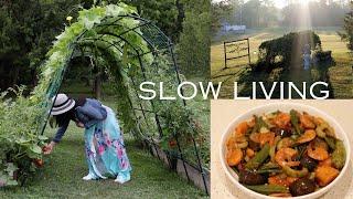Slow Living in the Countryside | Garden-to-table Cooking: Pinakbet w/ Buttered Shrimp from My Garden