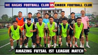 We nagas fc  Ember fc || amazing Futsal 1st league match || at Kuda Futsal Arena Half Nagarajan
