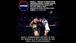 UFC 289 Nunes vs Aldana Bantamweight Championship Simulation Recap & Prediction  #shorts