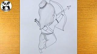 Cute ram ji fighting pencil drawing | ramayan drawings ​⁠@TaposhiartsAcademy