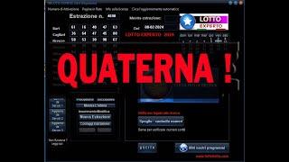 E' QUATERNA con il nuovo LOTTO _EXPERTO_2024 per Windows.. da vedere!!!