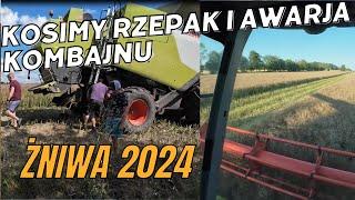 Rzepak zakończony  . Żniwa 2024. Rozkręcamy dawce na części. Magnum 7210 Pro