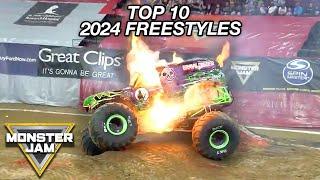 Top 10 Scored Freestyle Runs From The 2024 Season | Monster Jam