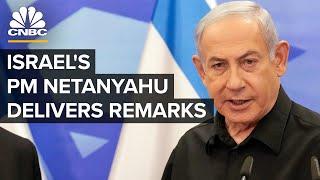 Israeli Prime Minister Benjamin Netanyahu delivers remarks in Tel Aviv — 10/30/23