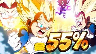 (Dokkan Battle) 55% LEVEL 1 LINKS DAIMA SSJ3 VEGETA MINI COMPLETE OVERVIEW AND SHOWCASE!