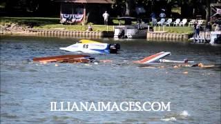 Multi Boat Crash @ Kankakee River Regatta Boat Race Labor Day Weekend