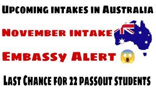 Upcoming intakes in Australia  | Australia student visa updates #australia