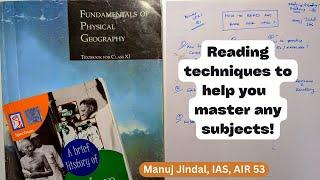How to Read Effectively for UPSC? IAS Exam Study Techniques by Manuj Jindal AIR 53