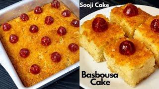 Basbousa Recipe | Middle Eastern Famous Basbousa } Eggless Basbousa Sooji Cake Food Connection