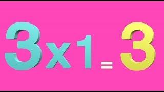 Learn Multiplication Table of Three 3 x 1 = 3 | 3 Times Tables Song for Kids