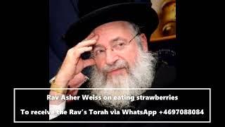 Rav Asher Weiss Shlit"a on Eating Fresh Strawberries (5785)