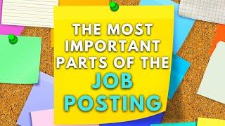 The Most Important Parts of a Job Posting