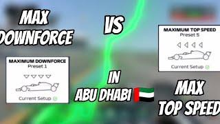 Max Downforce Vs Max top speed in Abu Dhabi  #f12021