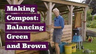 Compost Making, balancing green & brown or nitrogen & carbon