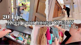 How to keep your house CLEAN (20 life changing tips) house cleaning motivation ~ clean with me