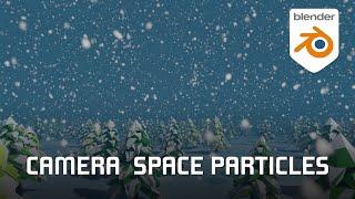 Camera Space Particles, Blender, Geometry nodes