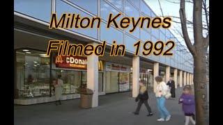 Milton Keynes (Filmed in 1992) City Centre, Market, The Point and M1.