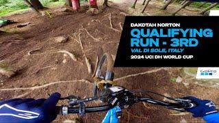 GoPro: Dakotah Norton's 3rd Place Qualifying Run - Val Di Sole, Italy - '24 UCI DH MTB World Cup