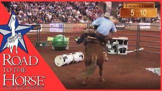 Must Watch - Pat Parelli famous buck off at Road to the Horse 2011