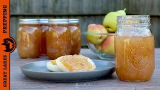 Making and Canning Fresh Pear Jam - Recipe  & Process (with or without Pectin)