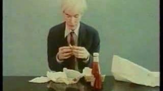 ANDY WARHOL not rolling a joint