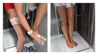 How To Handwash Nylon Stockings - Wash My Stocking In The Shower Wet vs Dry