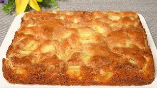 Cake in 5 minutes! The famous apple cake that melts in your mouth! Simple and delicious