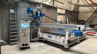 Blue Elephant 2131 ATC CNC machine with C axis and aggregate head works in Moldova