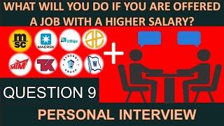 What will you do if you are offered a job with a higher salary || Question 9 ||Marine RedFox