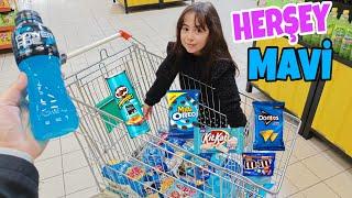 MAVİ RENK ALIŞVERİŞ VLOG ! ESMA BİR ARABA ABURCUBUR ALDI ماما جابت بيبي - جنى مقداد | طيور الجنة