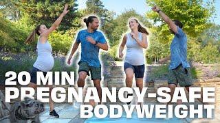 20 Minute PREGNANCY-SAFE Bodyweight Workout with Rosie & Joe | The Body Coach TV