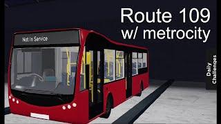 Roblox Croydon Bus Simulator | Route 109 | Full Journey Round