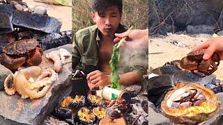 Full 8 days of survival on a desert island (catch and cook) - Can't you live?