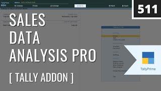 Tally Add-On | Sales Data Analysis in Tally Prime | TallyPrime - Part 99 #tallyprime