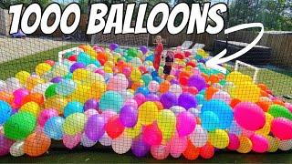 MAKING A FOOTBALL PITCH with 1000 BALLOONS *NEVER DONE BEFORE*