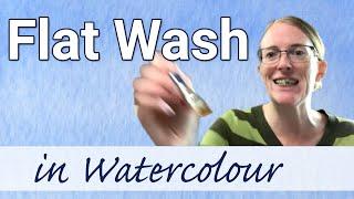 How to Paint a Wet in Wet Flat Wash in Watercolour Step by Step - for Beginners