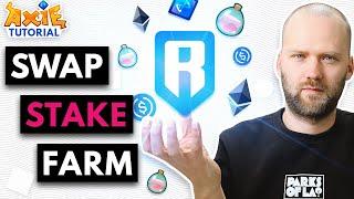 RONIN DEX TUTORIAL - swap, stake and farm tokens with KATANA