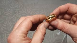 the "one ring" from LotR as bought on AliExpress for cosplay