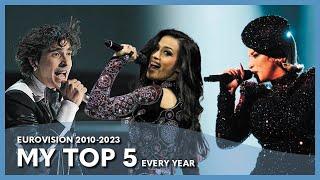 Eurovision - My Top 5 Every Year (2010 - 2023)