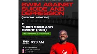 A Nigerian swimming coach reportedly swam the entire length of third mainland bridge in 2hrs, 33mins