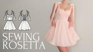 DIY Shirred Back Dress with Bow Ties + Sewing Pattern