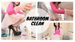 Clean With Me | Bathroom Clean | ASMR | Spraying